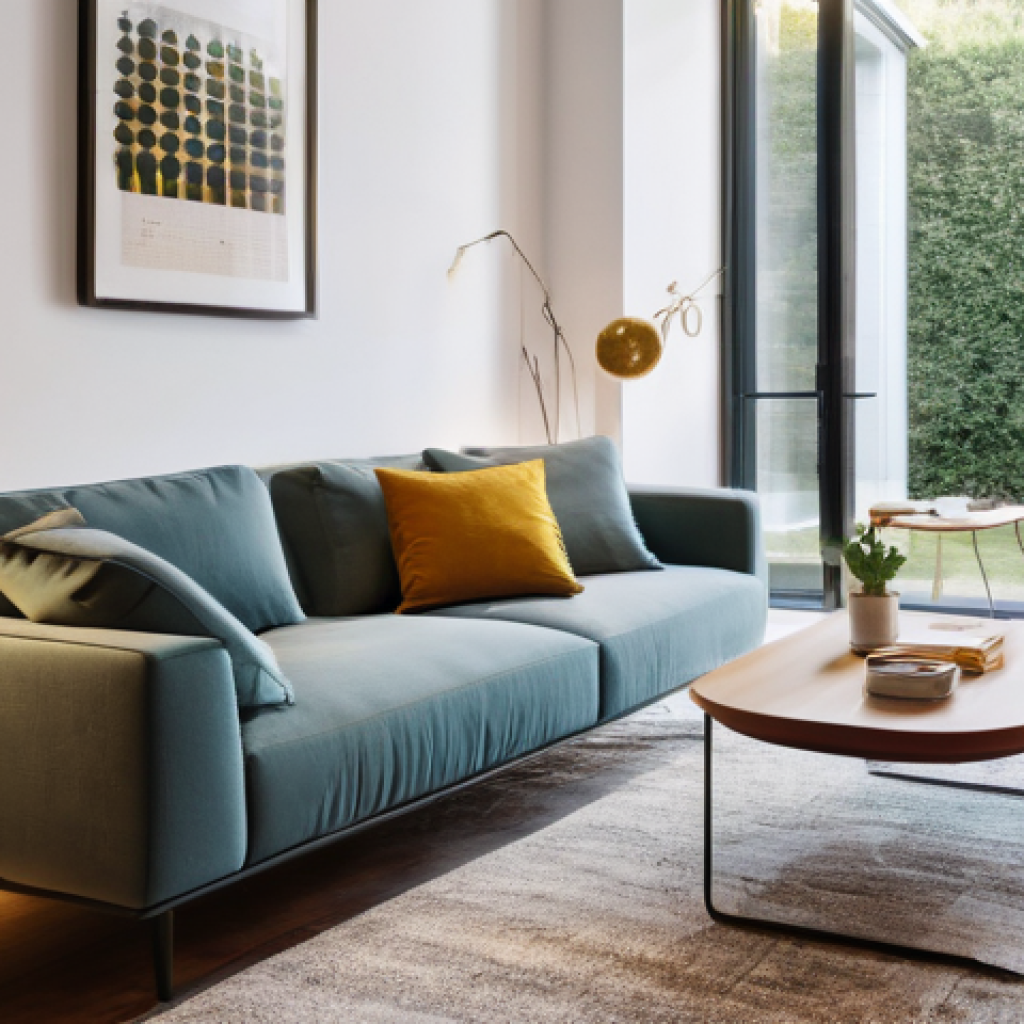 스마트 가전의 설치와 설정 FAQ - **Prompt 1: Seamless Smart Home Comfort**
A modern, brightly lit living room in a German apartme...
