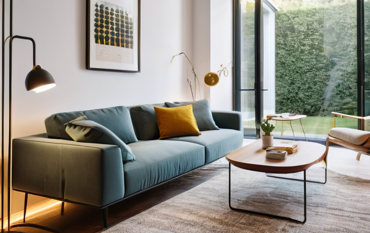 스마트 가전의 설치와 설정 FAQ - **Prompt 1: Seamless Smart Home Comfort**
    A modern, brightly lit living room in a German apartme...