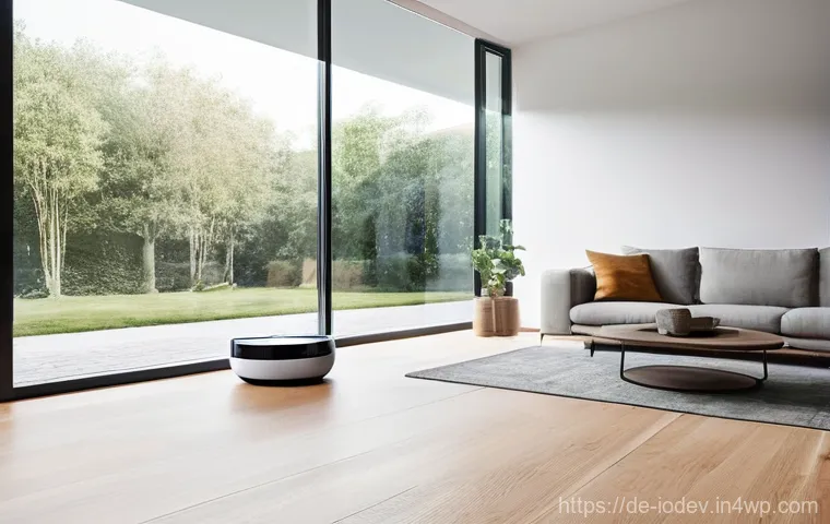 IoT 기술을 통한 개인화된 생활 만들기 - **A Gentle Smart Home Awakening:**
    A serene adult woman (30s) is gently waking up in a minimalis...